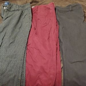 3 pairs Old Navy Pixie pants 14